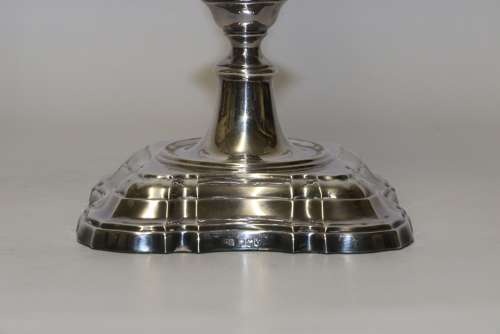 A Large Pair Of Hallmarked Silver Candelabra