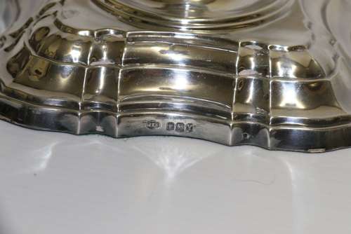 A Large Pair Of Hallmarked Silver Candelabra