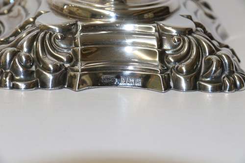 A Fine Pair Of Heavy Gauge Silver Candle Sticks