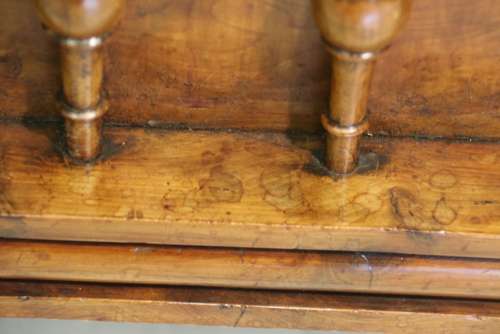 A Rare Yew Wood Large Country House Stool  With Storage