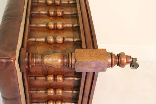 A Rare Yew Wood Large Country House Stool  With Storage