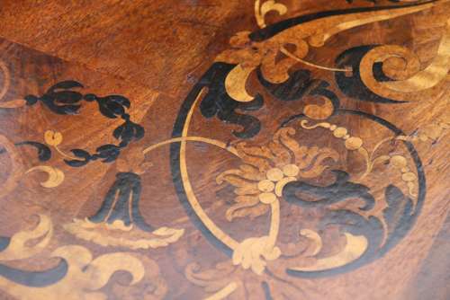 A Superb Flame Mahogany And Marquetry Early 19th C Library Table