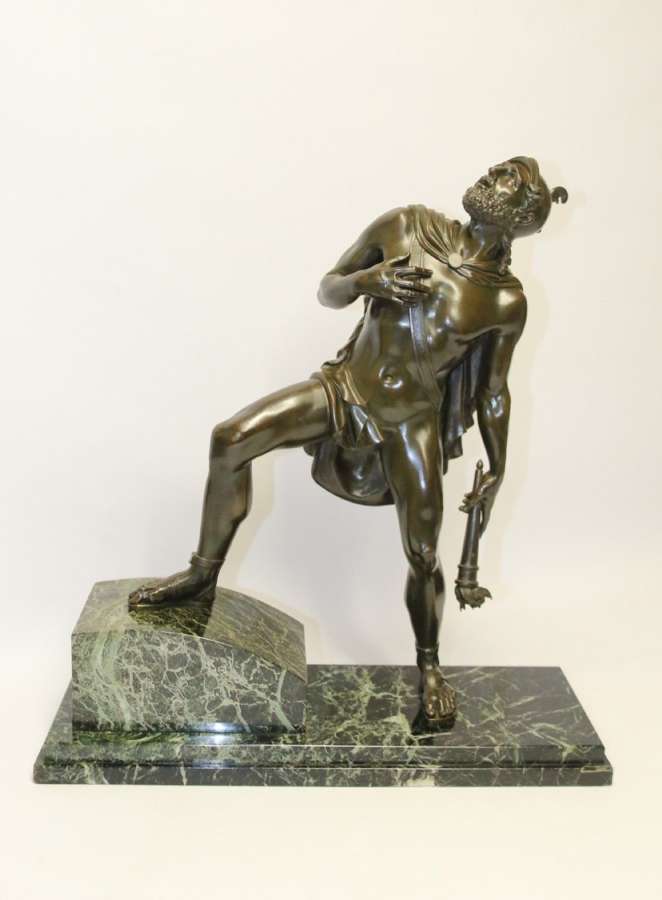 A Large Italian Grand Tour Bronze Sculpture Of The Greek God Prometheus.