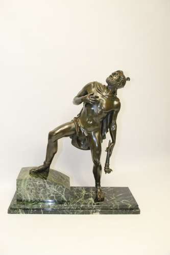 A Large Italian Grand Tour Bronze Sculpture Of The Greek God Prometheus.