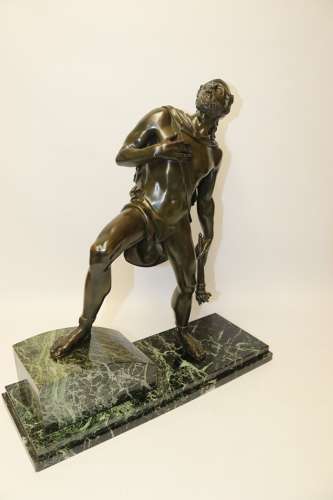 A Large Italian Grand Tour Bronze Sculpture Of The Greek God Prometheus.