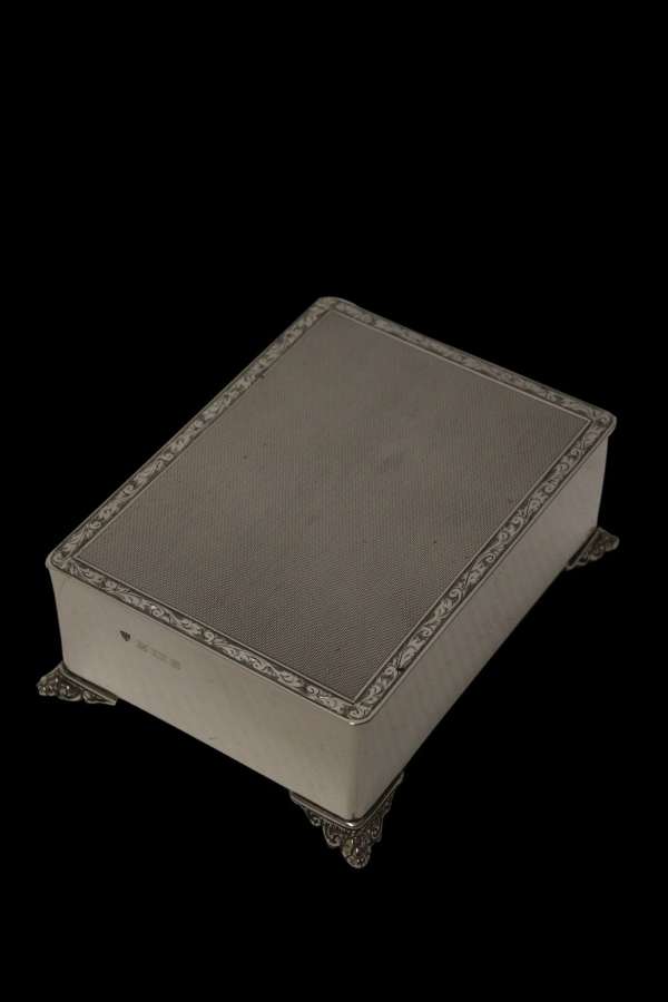 A Heavy English Solid Silver Box