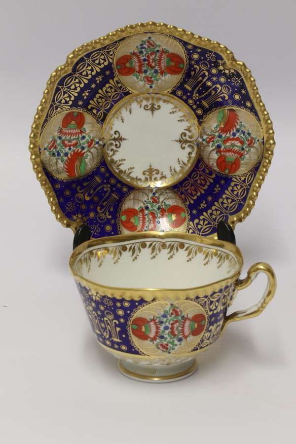 An Early 19th C Chamberlain Worcester Cup And Saucer
from The Sir James Yeo Service.
