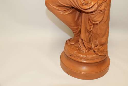 A Large 19th C Terracotta Figure By Auguste Peiffer