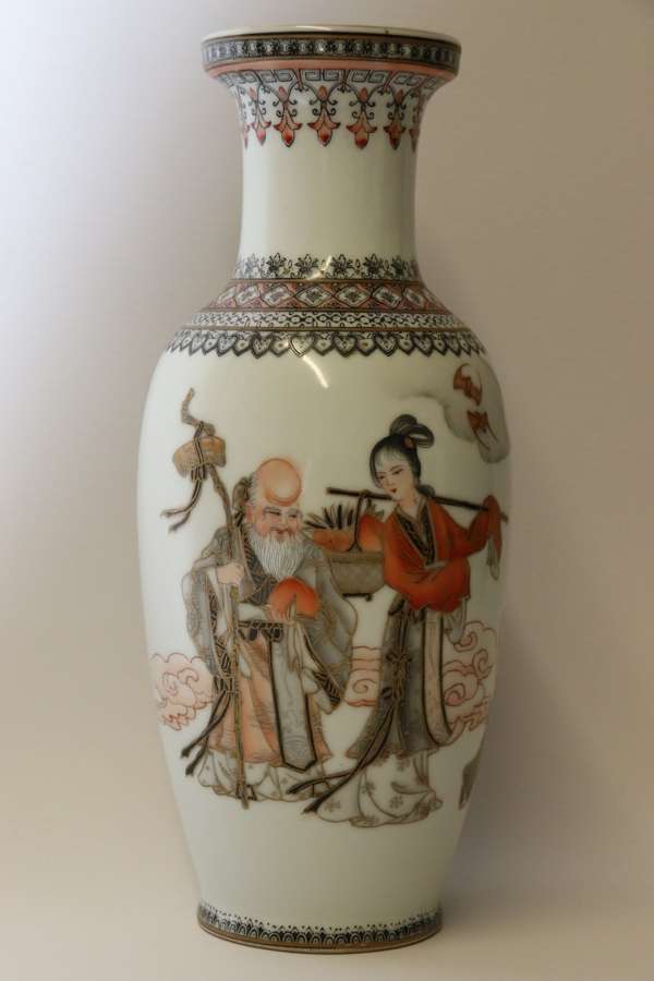 A Fine Chinese  Hand Painted Republican Period Vase