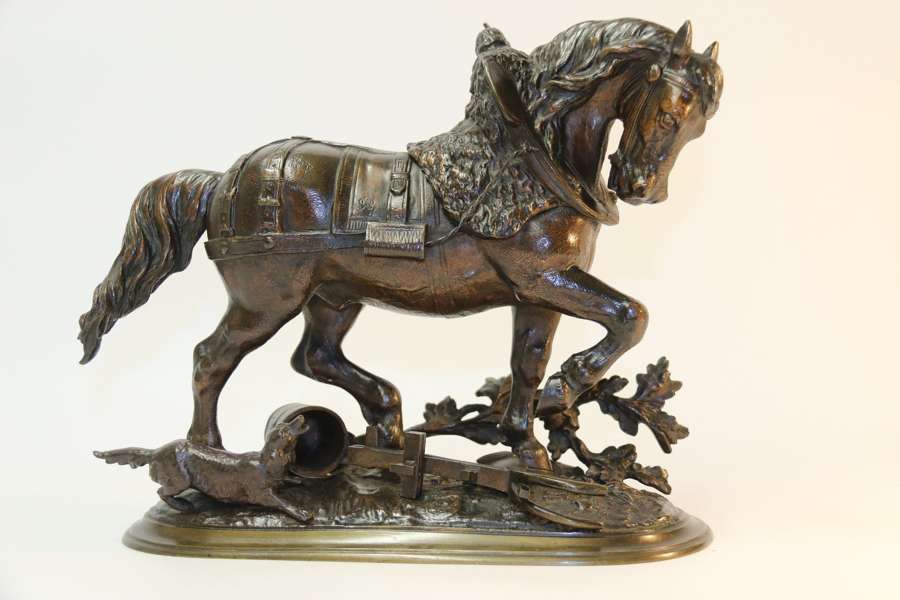 19th Century Bronze Study Of A Shire Horse