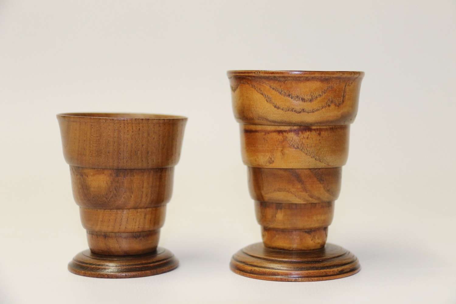 Matched Pair Of Treen Folding Cups