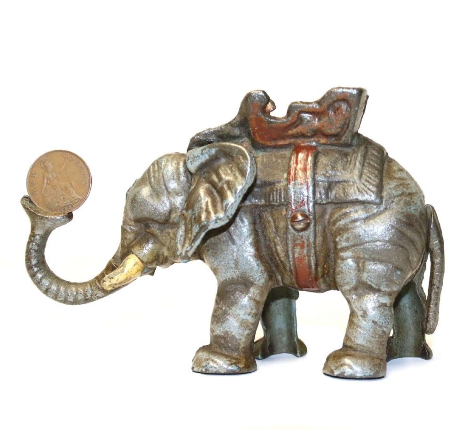 Antique Circus Elephant Money Bank