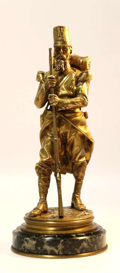 A Superb Bronze Figure Of A Napoleonic Soldier