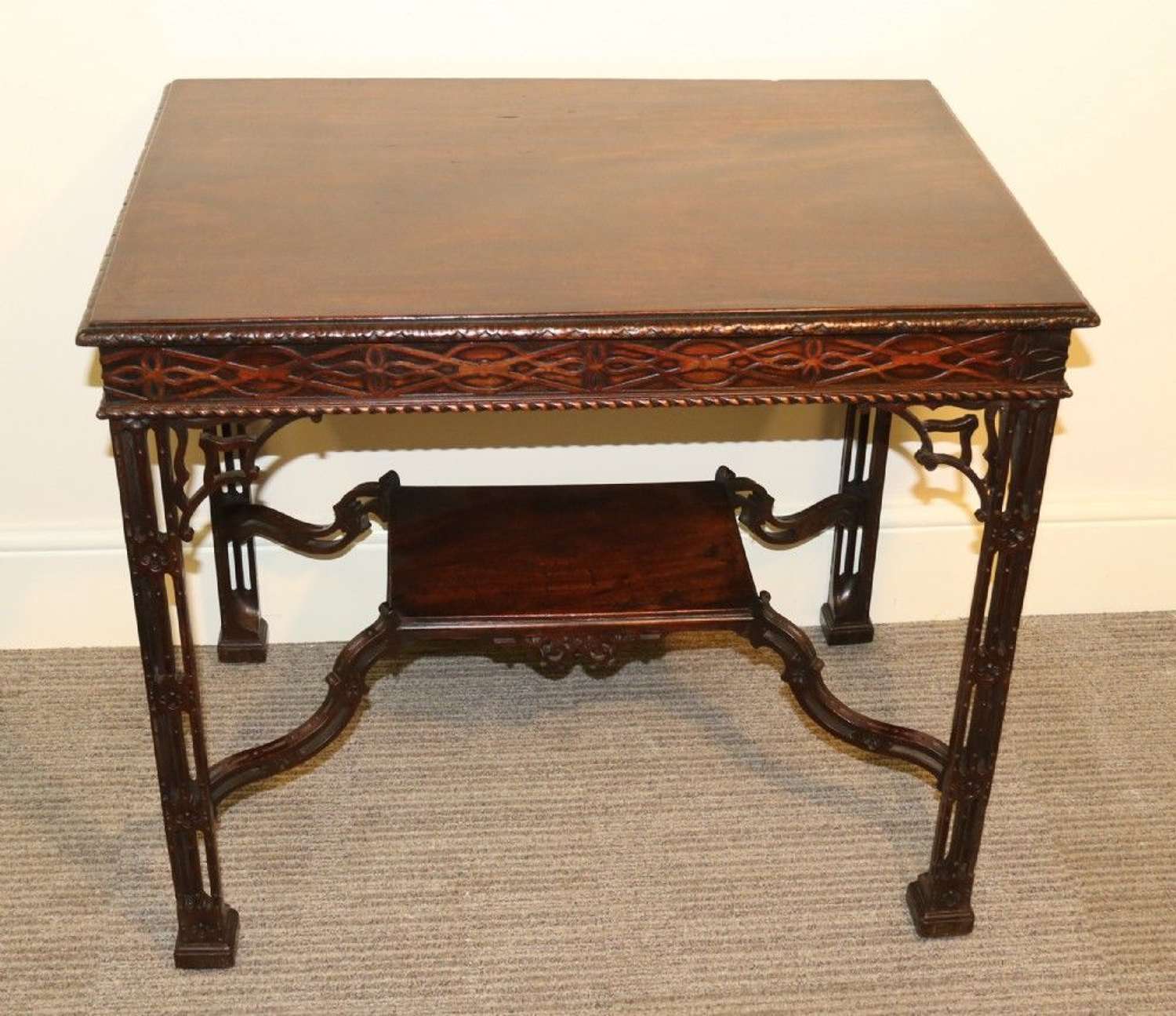 Chinese Chippendale Table In A 18th Century Style