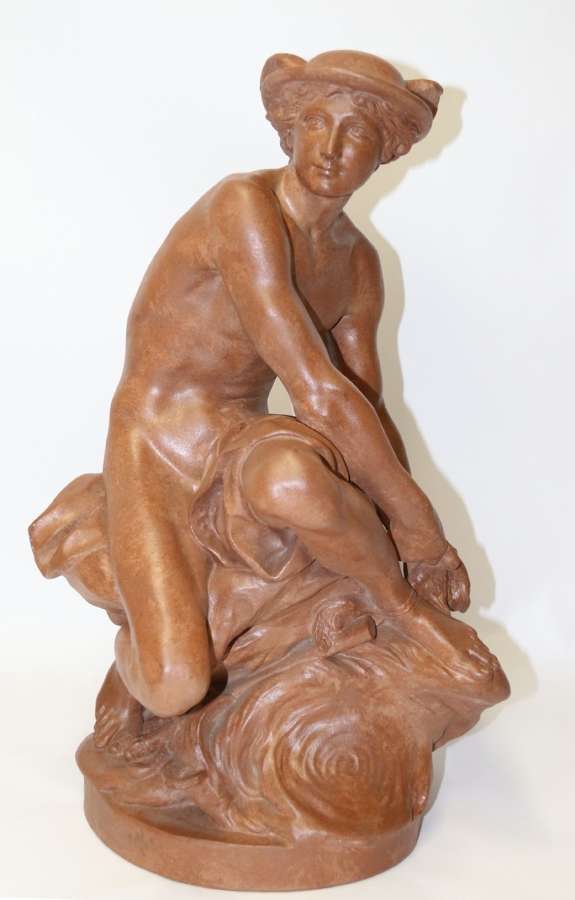 A 19th Century Terracotta Study Of Mercury