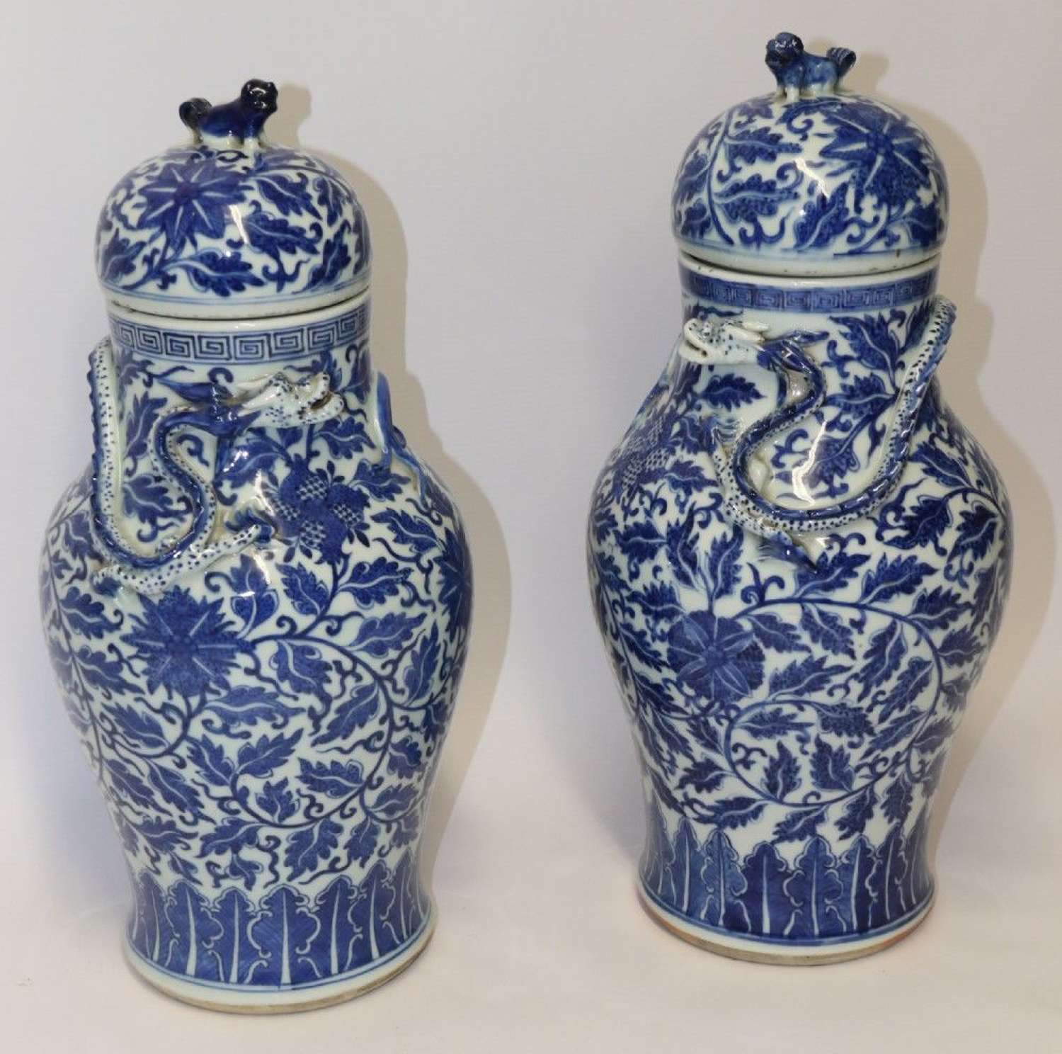 A Pair Of Chinese Pottery Ginger Jars