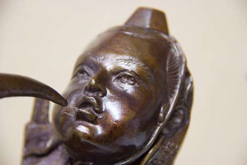 A Chinese Bronze Study Of A Japanese Warrior
