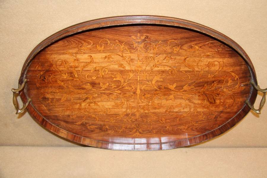 A Fine George III Marquetry  Tray
