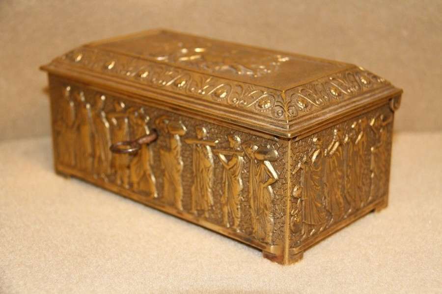 A French Gilt Bronze Jewel Box