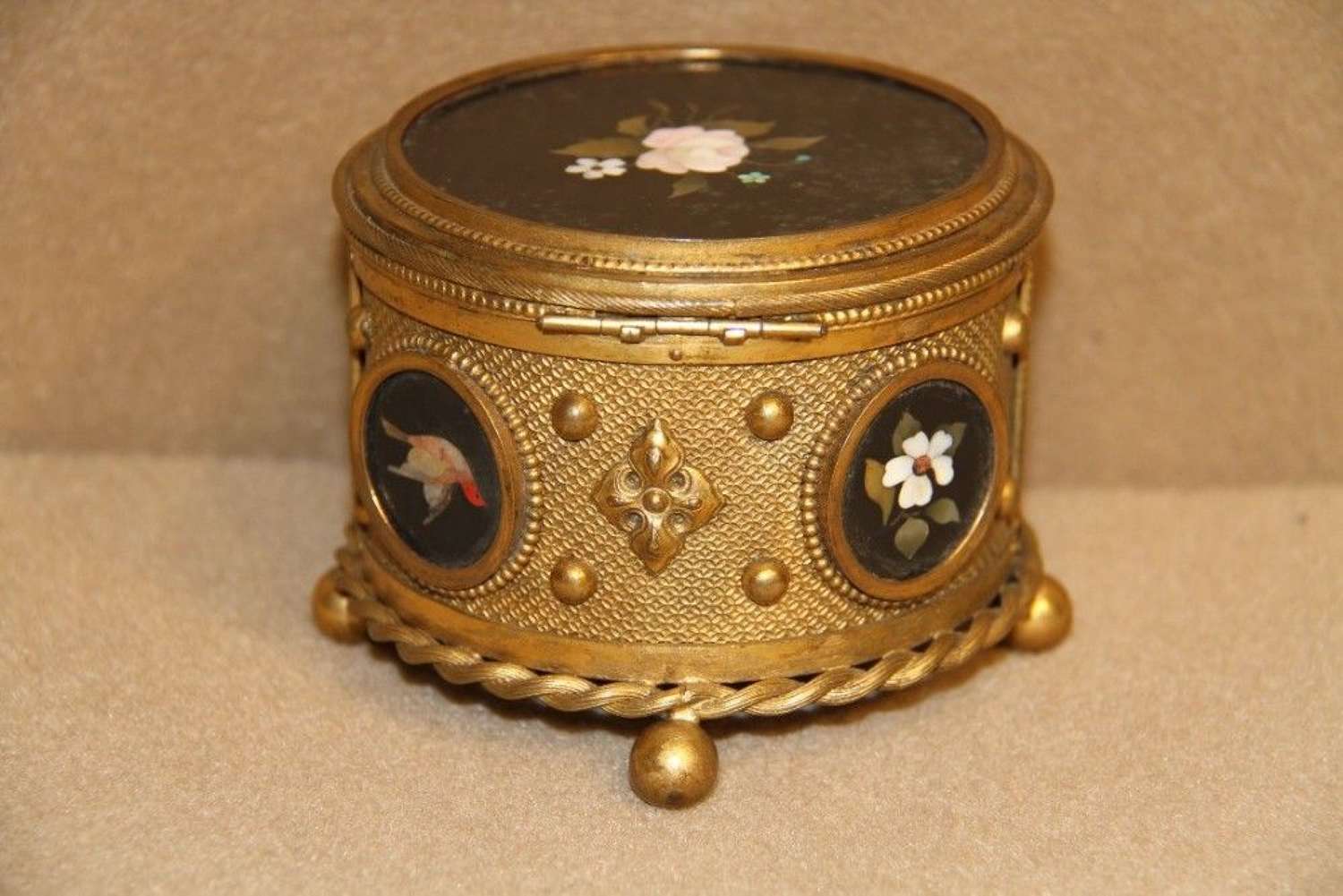 Pietra Dura Panelled Jewellery Box