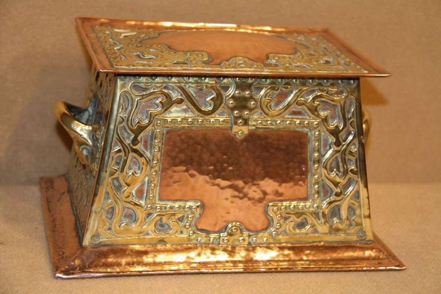 Arts And Crafts Copper And Brass Box