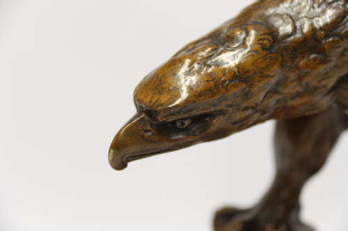 A large and impressive bronze sculpture of a Eagle by Claude Mirval