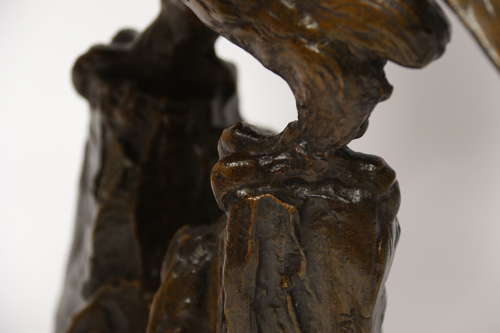 A large and impressive bronze sculpture of a Eagle by Claude Mirval
