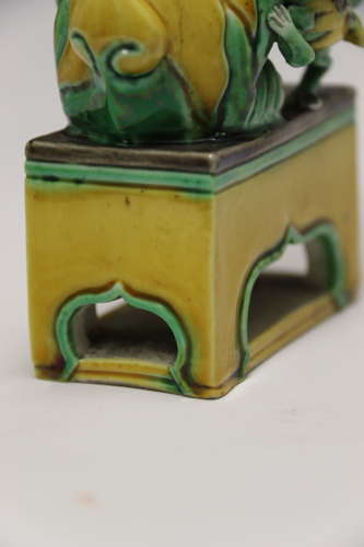 A fine 19th c Chinese porcelain Buddhist Lion or foo dog