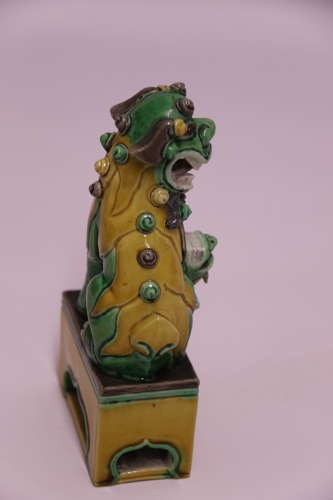 A fine 19th c Chinese porcelain Buddhist Lion or foo dog