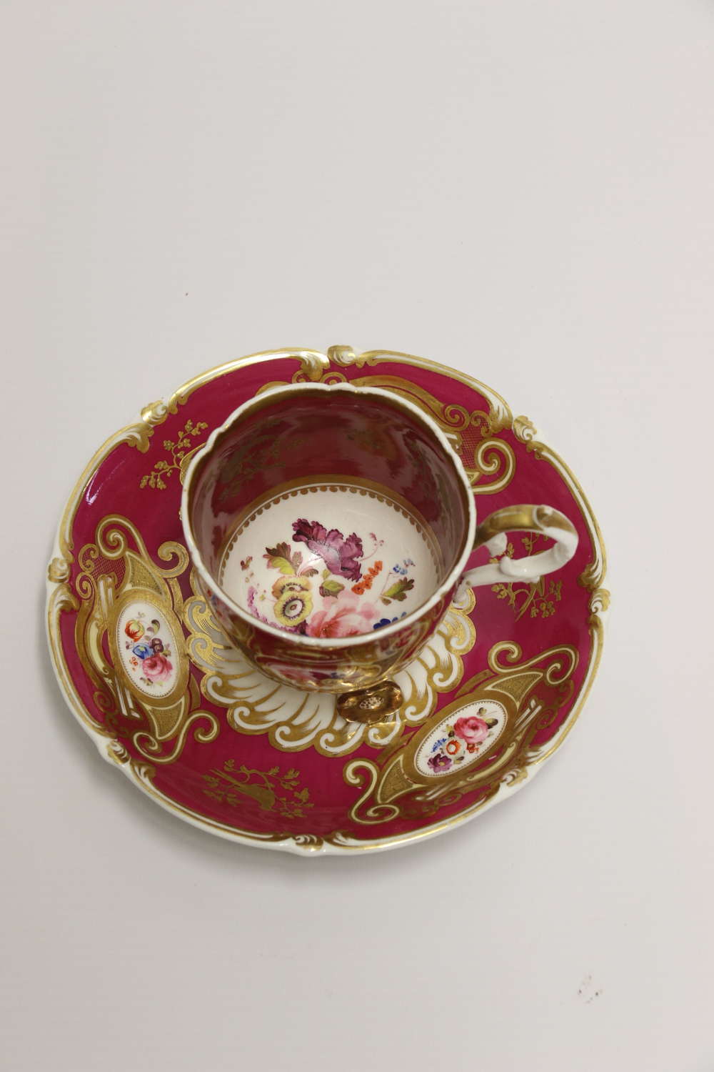 A very rare H And R Daniel porcelain cabinet cup and saucer.
