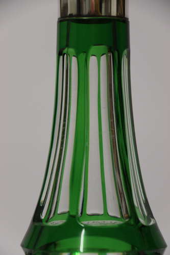 Bohemian Cut Glass and silver topped Spirit Decanter, Circa 1930