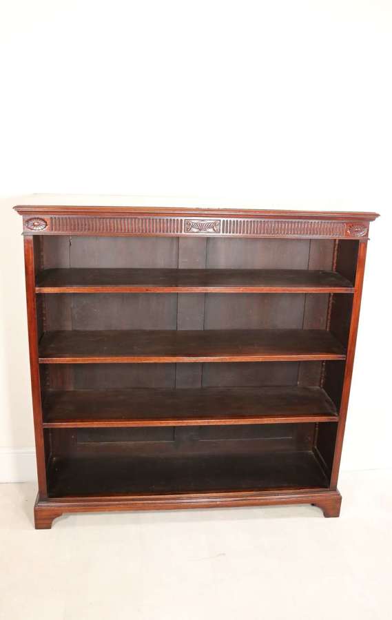 Bookcase with open adjustable shelves, mahogany, Edwardian C 1910