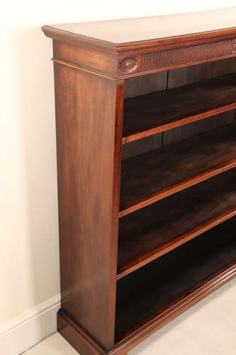 Bookcase with open adjustable shelves, mahogany, Edwardian C 1910