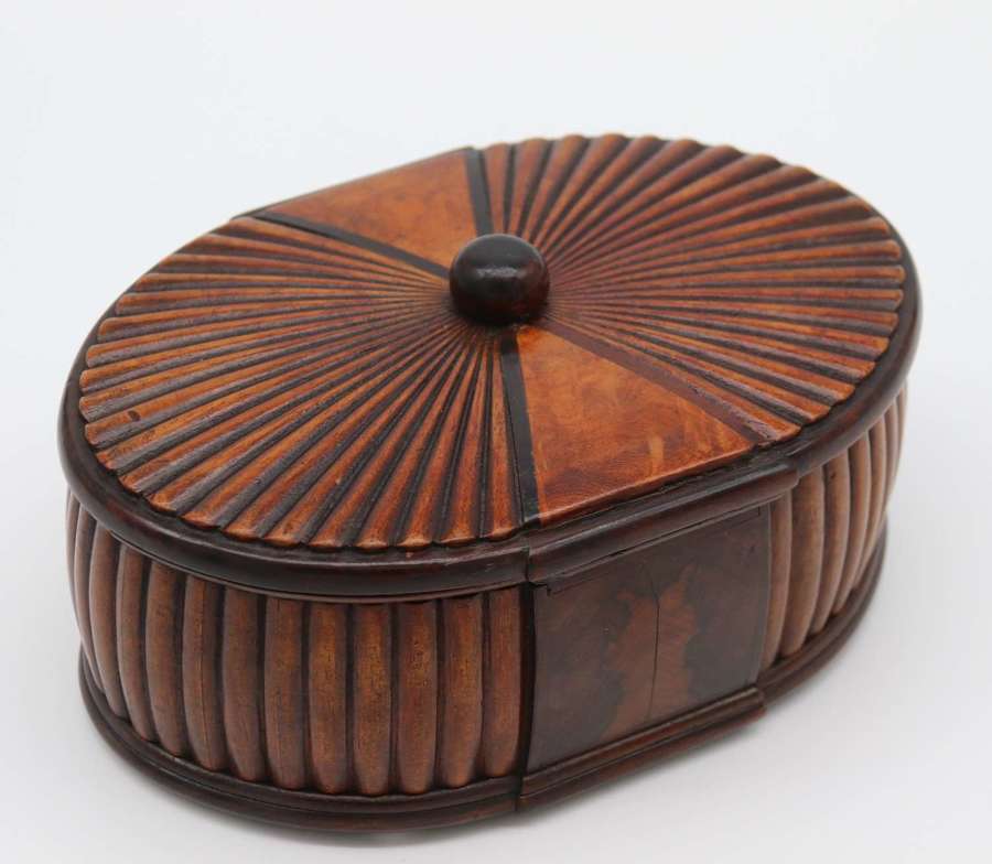 French Art Deco carved wood jewel casket circa 1930