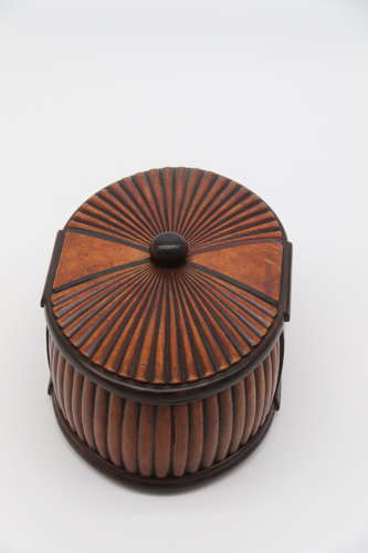 French Art Deco carved wood jewel casket circa 1930