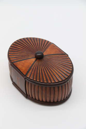 French Art Deco carved wood jewel casket circa 1930