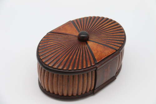 French Art Deco carved wood jewel casket circa 1930