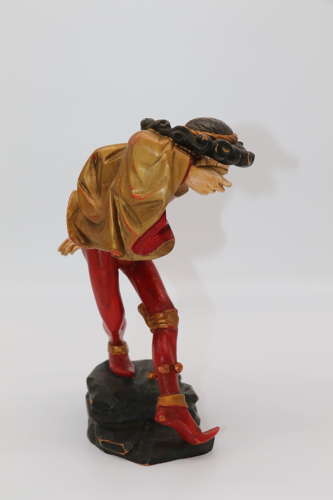 Pair of Black Forest polychrome painted jesters made from lime wood
