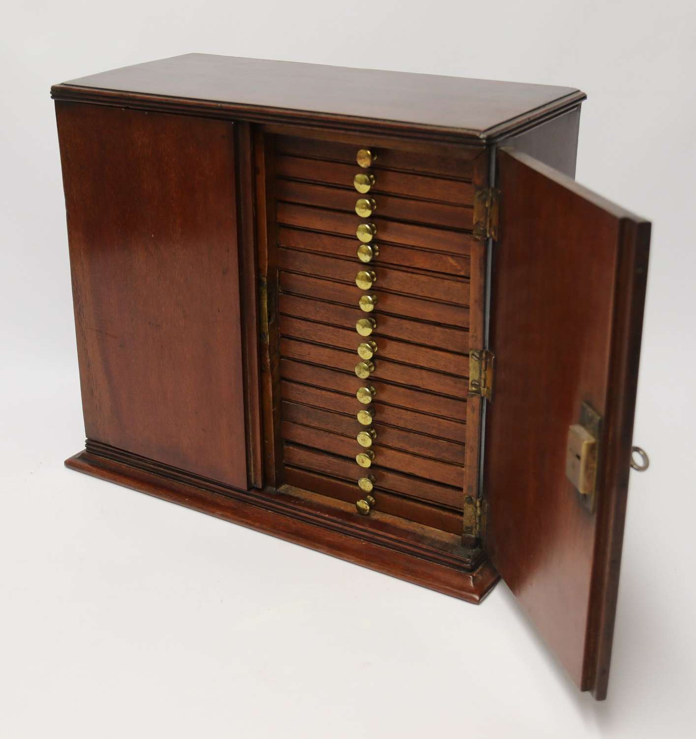 19th century  Victorian collectors coin cabinet with 32 drawers