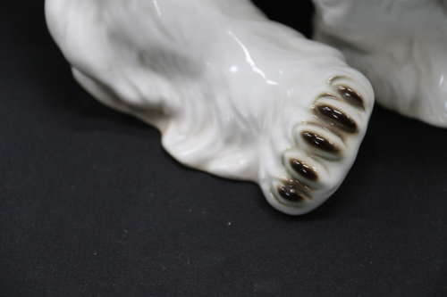 A large Royal Dux porcelain figure of a polar bear, circa 1950