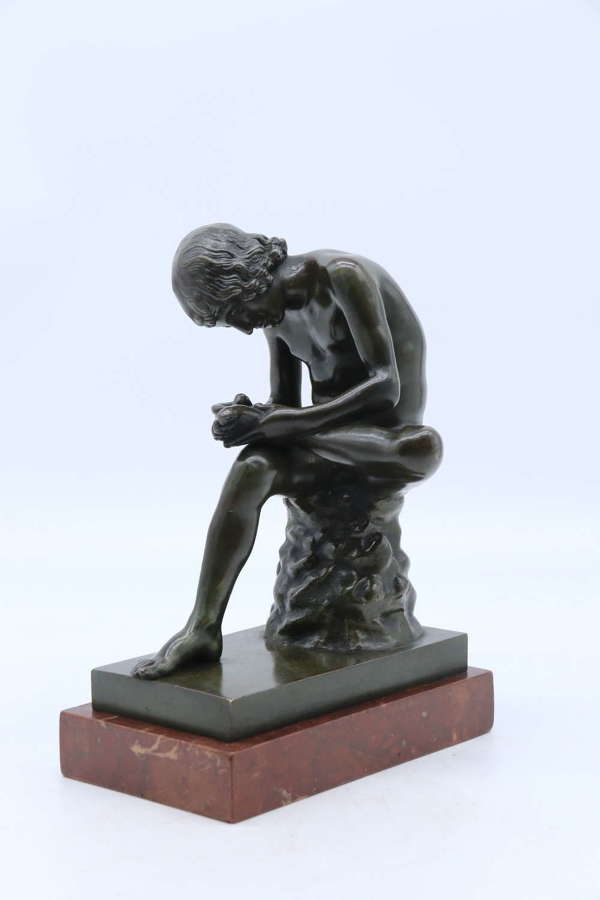 19th C Grand Tour bronze Spinario, the boy with the thorn circa 1870