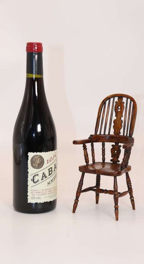 An exceptional miniature country Windsor arm chair, Circa 1900