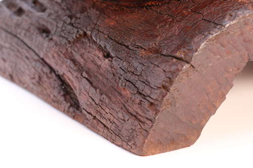 A Black Forest linden wood study of a perched mallard duck