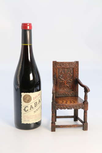 A miniature country oak panelled and carved wainscot armchair, C1900