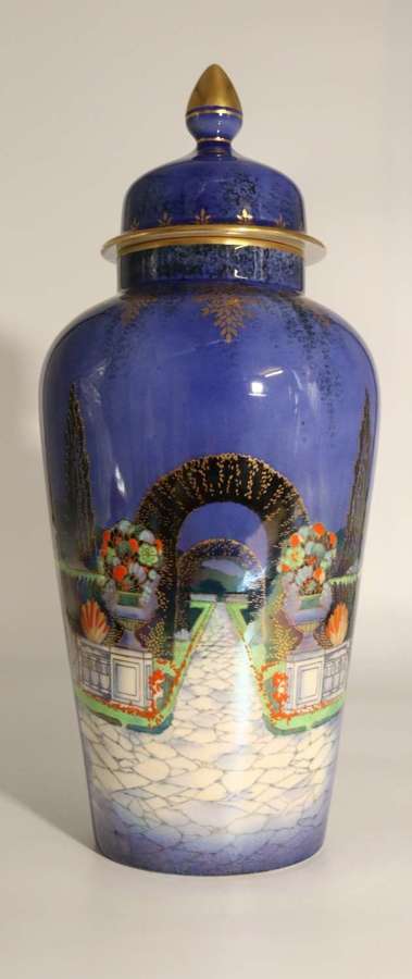 Early 20th century Fielding's Crown Derby vase and cover circa 1920