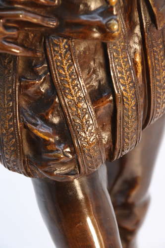 19th century bronze study of the French poet Joachim du Bellay  C1870