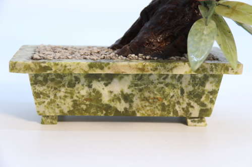 A rare Chinese hardstone study of a fruiting peach bonsai tree, C 1930
