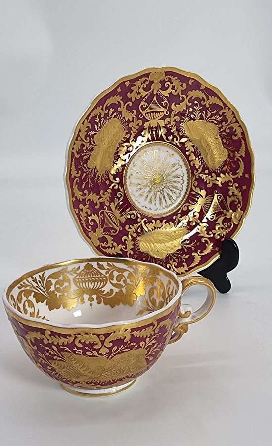 Early 19th century Spode cabinet cup and saucer, English circa 1830