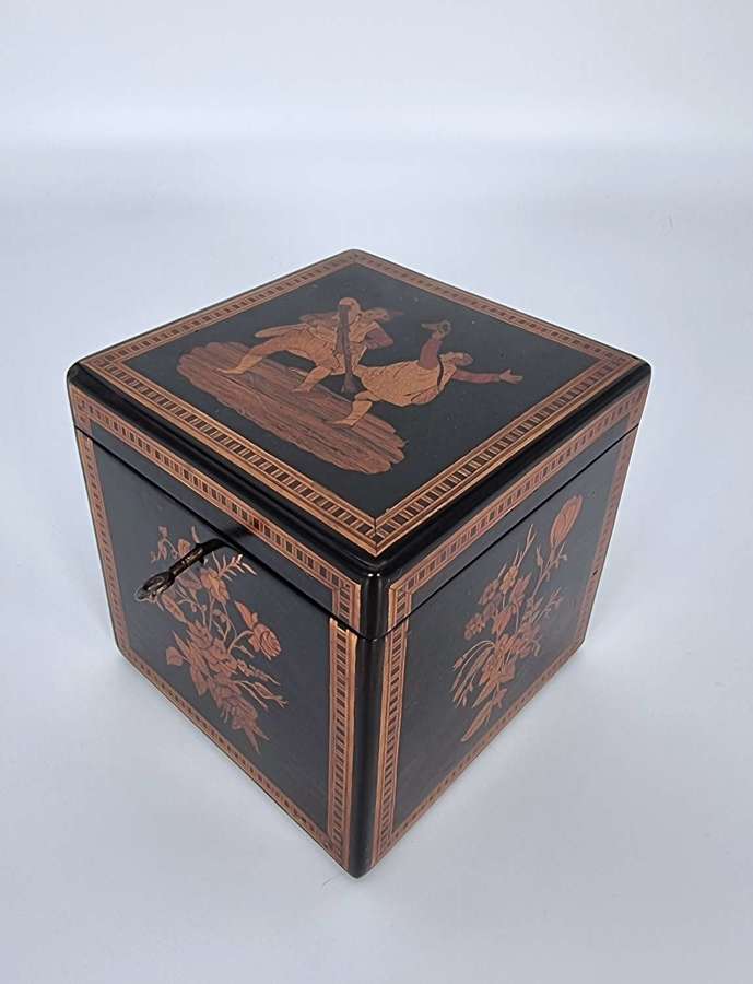 A mid 19th century Italian grand tour Sorrento marquetry box c 1860