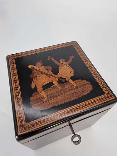 A mid 19th century Italian grand tour Sorrento marquetry box c 1860